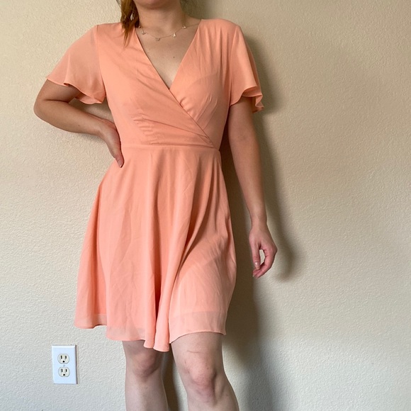 Express Coral Dress - Picture 3 of 5